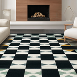 Timeless Black and White Geometric Motif(Black)