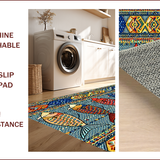 Ultra Soft Area Rug, Non Slip, Stain Resistant, Washable Area Rugs for Living Room, Bedroom, Vibrant Lake House Decorative Area Carpet(Blue)