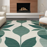 Elegant Sage Abstract Motif(Green)