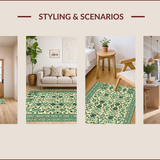 Ultra Soft Area Rug, Non Slip, Stain Resistant, Washable Area Rugs for Living Room, Bedroom, Boho Neutral Bedroom Non Slip Area Carpet(Beige)