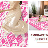 Ultra Soft Area Rug, Non Slip, Stain Resistant, Washable Area Rugs for Living Room, Bedroom, Western Cowgirl Bath Mat(Pink)