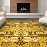 Ultra Soft Area Rug, Non Slip, Stain Resistant, Washable Area Rugs for Living Room, Bedroom, Warm Earthy Tone Addition(Yellow)