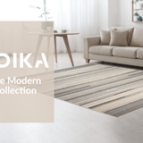 Ultra Soft Area Rug, Non Slip, Stain Resistant, Washable Area Rugs for Living Room, Bedroom, Sophisticated Subtle Striped Elegance(Gray)