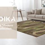 Ultra Soft Area Rug, Non Slip, Stain Resistant, Washable Area Rugs for Living Room, Bedroom, Sophisticated Bold Color Fusion(Brown)