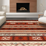 Sophisticated Trellis Design in Rust Tones(Red)