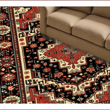 Ultra Soft Area Rug, Non Slip, Stain Resistant, Washable Area Rugs for Living Room, Bedroom, Western Farmhouse Non-Slip Bedroom Area Rug(Red)