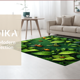 Ultra Soft Area Rug, Non Slip, Stain Resistant, Washable Area Rugs for Living Room, Bedroom, Insect Print Ultra-Thin Modern(Green)
