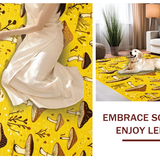 Ultra Soft Area Rug, Non Slip, Stain Resistant, Washable Area Rugs for Living Room, Bedroom, Artistic Nature-Inspired Home Accent(Yellow)