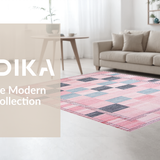 Ultra Soft Area Rug, Non Slip, Stain Resistant, Washable Area Rugs for Living Room, Bedroom, Enchanting Colorful 3D Landscape(Pink)