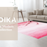 Ultra Soft Area Rug, Non Slip, Stain Resistant, Washable Area Rugs for Living Room, Bedroom, Tranquil Blossom Breeze Aesthetic(Pink)