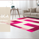 Ultra Soft Area Rug, Non Slip, Stain Resistant, Washable Area Rugs for Living Room, Bedroom, Fashionably Faded Yoga Space Non-Shedding Rug(Pink)