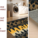 Ultra Soft Area Rug, Non Slip, Stain Resistant, Washable Area Rugs for Living Room, Bedroom, Dynamic Grey Neutral Animal Texture(Black)