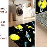 Ultra Soft Area Rug, Non Slip, Stain Resistant, Washable Area Rugs for Living Room, Bedroom, Interstellar Vibrant Universe Aesthetic(Yellow)