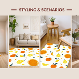Ultra Soft Area Rug, Non Slip, Stain Resistant, Washable Area Rugs for Living Room, Bedroom, Stylish Modern Playful Aesthetic(Orange)