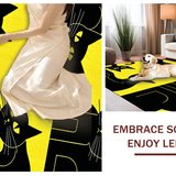 Contemporary Abstract Cat Artwork(Yellow)