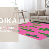 Ultra Soft Area Rug, Non Slip, Stain Resistant, Washable Area Rugs for Living Room, Bedroom, Trendy Soft Textured Nature Theme(Pink)