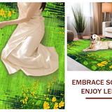 Charming Nature Inspired Shag Creation(Green)