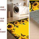 Ultra Soft Area Rug, Non Slip, Stain Resistant, Washable Area Rugs for Living Room, Bedroom, Whimsical Butterfly Patterned Accent(Yellow)