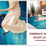 Ultra Soft Area Rug, Non Slip, Stain Resistant, Washable Area Rugs for Living Room, Bedroom, Elegant Ocean-Inspired Motif(Blue)