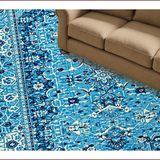 Ultra Soft Area Rug, Non Slip, Stain Resistant, Washable Area Rugs for Living Room, Bedroom, Vintage Distressed(Blue)