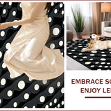 Ultra Soft Area Rug, Non Slip, Stain Resistant, Washable Area Rugs for Living Room, Bedroom, Elegant Earthy Toned Patterns(Black)
