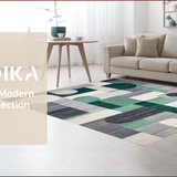 Ultra Soft Area Rug, Non Slip, Stain Resistant, Washable Area Rugs for Living Room, Bedroom, Vivid Modern Organic Shapes(Gray)