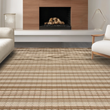 Ultra Soft Area Rug, Non Slip, Stain Resistant, Washable Area Rugs for Living Room, Bedroom, Cozy Natural Waffle Inspired Look(Beige)
