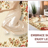 Ultra Soft Area Rug, Non Slip, Stain Resistant, Washable Area Rugs for Living Room, Bedroom, Beige Floral Vintage Stain Resistant Living Room(Beige)