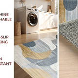 Ultra Soft Area Rug, Non Slip, Stain Resistant, Washable Area Rugs for Living Room, Bedroom, Sleek Monochrome Patterned Elegance(Gray)