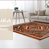 Ultra Soft Area Rug, Non Slip, Stain Resistant, Washable Area Rugs for Living Room, Bedroom, Warm Earthy Minimalist Texture(Red)