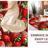 Ultra Soft Area Rug, Non Slip, Stain Resistant, Washable Area Rugs for Living Room, Bedroom, Cheerful Fruit-Shaped Decorative Piece(Red)