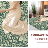 Ultra Soft Area Rug, Non Slip, Stain Resistant, Washable Area Rugs for Living Room, Bedroom, Washable Woodcut Print Entryway Door Mat(Green)