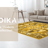 Ultra Soft Area Rug, Non Slip, Stain Resistant, Washable Area Rugs for Living Room, Bedroom, Warm Earthy Tone Addition(Yellow)