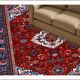 Ultra Soft Area Rug, Non Slip, Stain Resistant, Washable Area Rugs for Living Room, Bedroom, Traditional Non-Slip Bedroom Rug for Pets(Red)