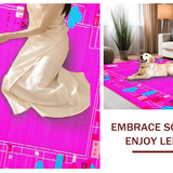 Ultra Soft Area Rug, Non Slip, Stain Resistant, Washable Area Rugs for Living Room, Bedroom, Dynamic Pink and Blue Whirlwind(Pink)