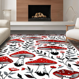 Cozy Textured Floral Elements(Red)