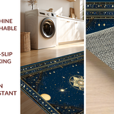 Ultra Soft Area Rug, Non Slip, Stain Resistant, Washable Area Rugs for Living Room, Bedroom, Lush Dreamy Indigo Dreamscape(Blue)