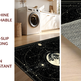 Ultra Soft Area Rug, Non Slip, Stain Resistant, Washable Area Rugs for Living Room, Bedroom, Opulent Gothic Nebula Theme(Black)