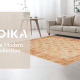Ultra Soft Area Rug, Non Slip, Stain Resistant, Washable Area Rugs for Living Room, Bedroom, Sophisticated Neutral Trellis Style(Beige)