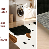 Contemporary Monochrome Cow Design(White)