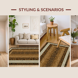Ultra Soft Area Rug, Non Slip, Stain Resistant, Washable Area Rugs for Living Room, Bedroom, Modern Animal Print Sensation(Brown)