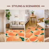 Ultra Soft Area Rug, Non Slip, Stain Resistant, Washable Area Rugs for Living Room, Bedroom, Contemporary Coral Textured Flair(Orange)