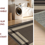 Ultra Soft Area Rug, Non Slip, Stain Resistant, Washable Area Rugs for Living Room, Bedroom, Contemporary Rustic Checkerboard Elegance(Beige)