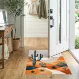 Southwestern Desert Cactus Sunset Rug