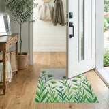 Lush Green Floral Area Rug