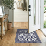 Navy Blue Intricate Traditional Persian Rug