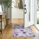 Floral Vintage Purple Floral Vintage Area Rug