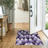 Purple Geometric Diamond Area Rug