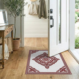 Red Mandala Traditional Persian Area Rug