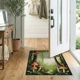 Multi-color and Patterns Enchanted Mushroom Forest Area Rug
